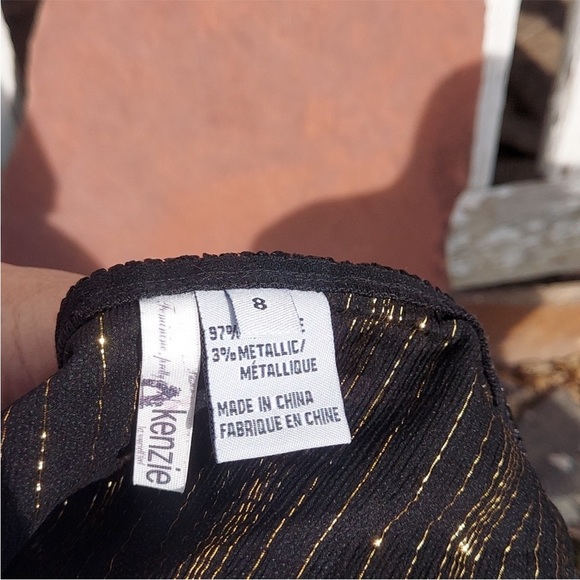 🎆🎇3for$9 Kenzie skirt- black and metallic gold- size M/8 - Picture 5 of 5